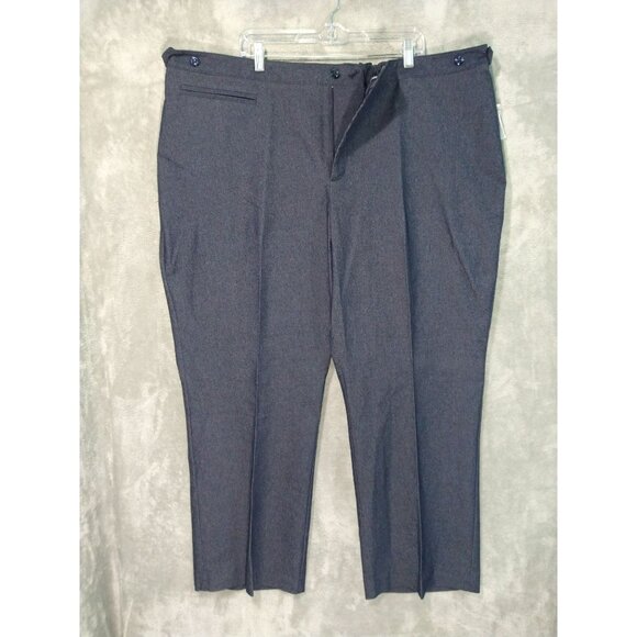 Catherines Pants Womens 28W Blue Jayne Stretch High Rise Straight Leg Slacks - Picture 1 of 10